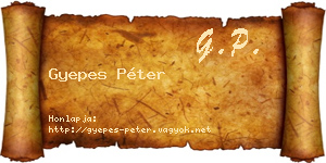 Gyepes Péter névjegykártya